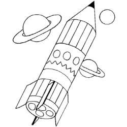 ぬりえページ: ロケット (交通機関) #140075 - 無料の印刷可能なぬりえページ