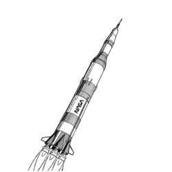 ぬりえページ: ロケット (交通機関) #140080 - 無料の印刷可能なぬりえページ