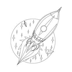 ぬりえページ: ロケット (交通機関) #140090 - 無料の印刷可能なぬりえページ