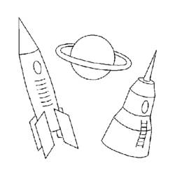ぬりえページ: ロケット (交通機関) #140106 - 無料の印刷可能なぬりえページ