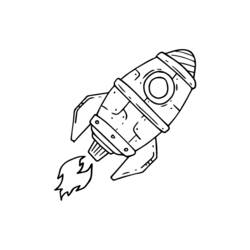 ぬりえページ: ロケット (交通機関) #140111 - 無料の印刷可能なぬりえページ