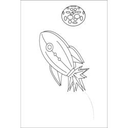 ぬりえページ: ロケット (交通機関) #140116 - 無料の印刷可能なぬりえページ