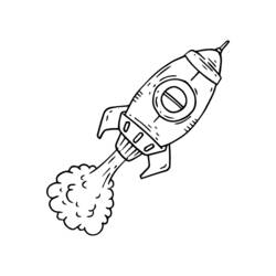 ぬりえページ: ロケット (交通機関) #140122 - 無料の印刷可能なぬりえページ