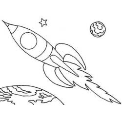 ぬりえページ: ロケット (交通機関) #140128 - 無料の印刷可能なぬりえページ