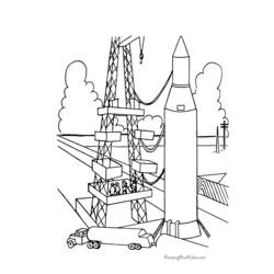 ぬりえページ: ロケット (交通機関) #140156 - 無料の印刷可能なぬりえページ