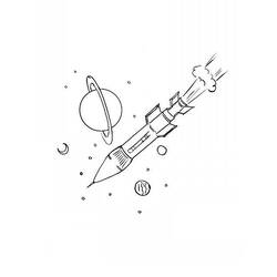 ぬりえページ: ロケット (交通機関) #140171 - 無料の印刷可能なぬりえページ
