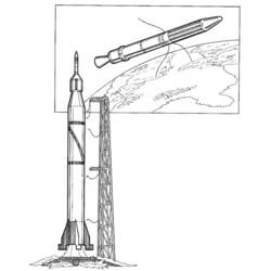 ぬりえページ: ロケット (交通機関) #140184 - 無料の印刷可能なぬりえページ