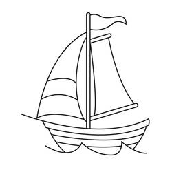 ぬりえ: ヨット - 無料の印刷可能なぬりえページ