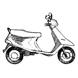 ぬりえページ: オートバイ (交通機関) #139530 - 無料の印刷可能なぬりえページ