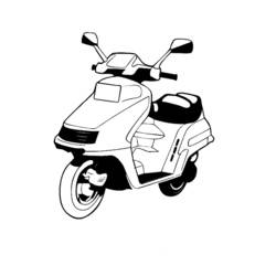 ぬりえページ: オートバイ (交通機関) #139544 - 無料の印刷可能なぬりえページ
