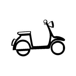 ぬりえページ: オートバイ (交通機関) #139545 - 無料の印刷可能なぬりえページ