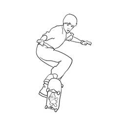 ぬりえページ: スケートボード / スケボー (交通機関) #139281 - 無料の印刷可能なぬりえページ