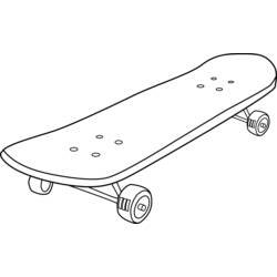 ぬりえページ: スケートボード / スケボー (交通機関) #139289 - 無料の印刷可能なぬりえページ