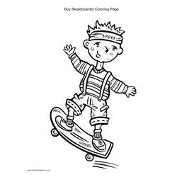 ぬりえページ: スケートボード / スケボー (交通機関) #139293 - 無料の印刷可能なぬりえページ