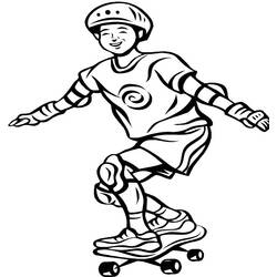 ぬりえページ: スケートボード / スケボー (交通機関) #139294 - 無料の印刷可能なぬりえページ