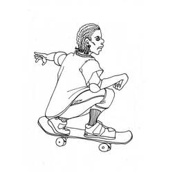 ぬりえページ: スケートボード / スケボー (交通機関) #139304 - 無料の印刷可能なぬりえページ