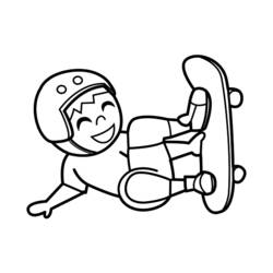 ぬりえページ: スケートボード / スケボー (交通機関) #139319 - 無料の印刷可能なぬりえページ