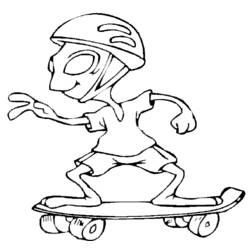ぬりえページ: スケートボード / スケボー (交通機関) #139333 - 無料の印刷可能なぬりえページ