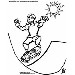 ぬりえページ: スケートボード / スケボー (交通機関) #139379 - 無料の印刷可能なぬりえページ