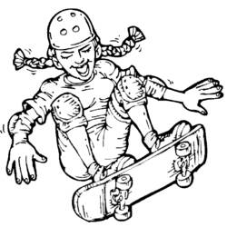 ぬりえページ: スケートボード / スケボー (交通機関) #139394 - 無料の印刷可能なぬりえページ