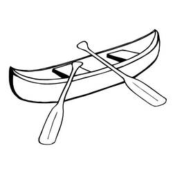 ぬりえ: カヌー・手漕ぎボート - 無料の印刷可能なぬりえページ