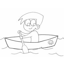 ぬりえページ: カヌー・手漕ぎボート (交通機関) #142192 - 無料の印刷可能なぬりえページ