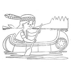 ぬりえページ: カヌー・手漕ぎボート (交通機関) #142197 - 無料の印刷可能なぬりえページ