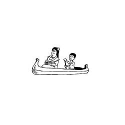 ぬりえページ: カヌー・手漕ぎボート (交通機関) #142200 - 無料の印刷可能なぬりえページ