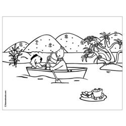 ぬりえページ: カヌー・手漕ぎボート (交通機関) #142210 - 無料の印刷可能なぬりえページ
