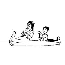 ぬりえページ: カヌー・手漕ぎボート (交通機関) #142237 - 無料の印刷可能なぬりえページ