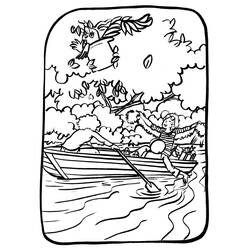 ぬりえページ: カヌー・手漕ぎボート (交通機関) #142328 - 無料の印刷可能なぬりえページ
