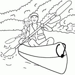 ぬりえページ: カヌー・手漕ぎボート (交通機関) #142402 - 無料の印刷可能なぬりえページ
