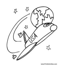 ぬりえページ: 宇宙船 (交通機関) #140313 - 無料の印刷可能なぬりえページ