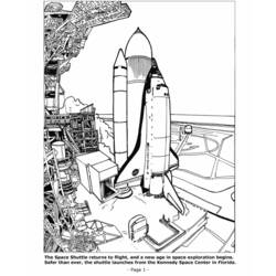 ぬりえページ: 宇宙船 (交通機関) #140449 - 無料の印刷可能なぬりえページ