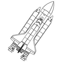 ぬりえ: 宇宙船 - 無料の印刷可能なぬりえページ