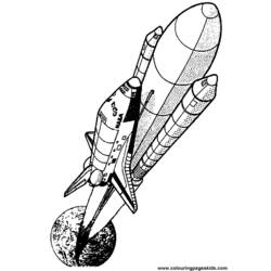 ぬりえページ: 宇宙船 (交通機関) #140471 - 無料の印刷可能なぬりえページ