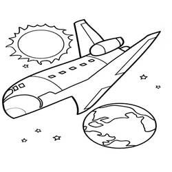 ぬりえページ: 宇宙船 (交通機関) #140555 - 無料の印刷可能なぬりえページ