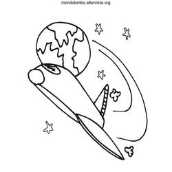 ぬりえページ: 宇宙船 (交通機関) #140568 - 無料の印刷可能なぬりえページ