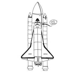 ぬりえページ: 宇宙船 (交通機関) #140612 - 無料の印刷可能なぬりえページ