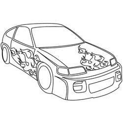 ぬりえページ: スポーツカー・チューニング (交通機関) #146938 - 無料の印刷可能なぬりえページ