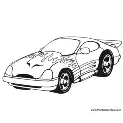 ぬりえページ: スポーツカー・チューニング (交通機関) #146999 - 無料の印刷可能なぬりえページ