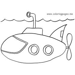 ぬりえページ: 潜水艦 (交通機関) #137690 - 無料の印刷可能なぬりえページ