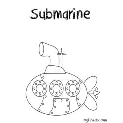 ぬりえページ: 潜水艦 (交通機関) #137702 - 無料の印刷可能なぬりえページ
