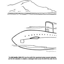 ぬりえページ: 潜水艦 (交通機関) #137706 - 無料の印刷可能なぬりえページ