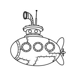 ぬりえページ: 潜水艦 (交通機関) #137714 - 無料の印刷可能なぬりえページ