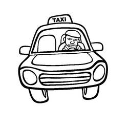 ぬりえページ: タクシー (交通機関) #137189 - 無料の印刷可能なぬりえページ