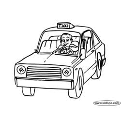 ぬりえページ: タクシー (交通機関) #137191 - 無料の印刷可能なぬりえページ