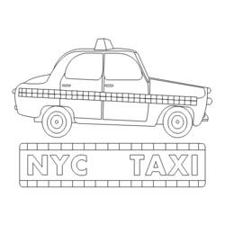 ぬりえページ: タクシー (交通機関) #137201 - 無料の印刷可能なぬりえページ