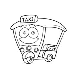 ぬりえページ: タクシー (交通機関) #137213 - 無料の印刷可能なぬりえページ