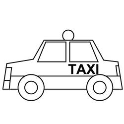 ぬりえ: タクシー - 無料の印刷可能なぬりえページ